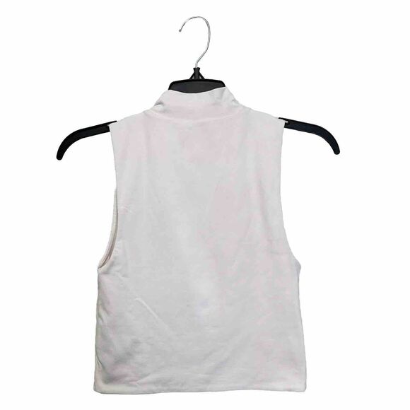 Aritzia Babaton Tank Top Womens Small Pink Knit Cropped Mockneck Sleeveless - Picture 3 of 9